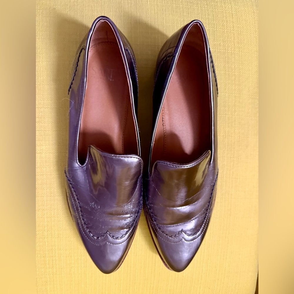 Silver/platinum women’s Sarto Leather Loafers